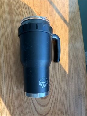 Mayim | Black Insulated Travel Mug with Handle